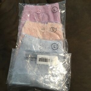 Rhonda Shear pin up panties, size large, color various pastel.